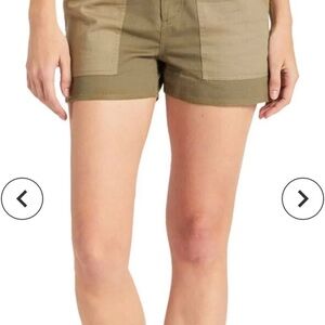 Brixton Olive Utility Cuffed Jean Shorts